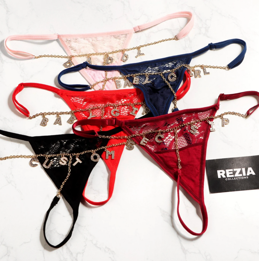 Kişiye Özel Harfli Kırmızı Kadın String